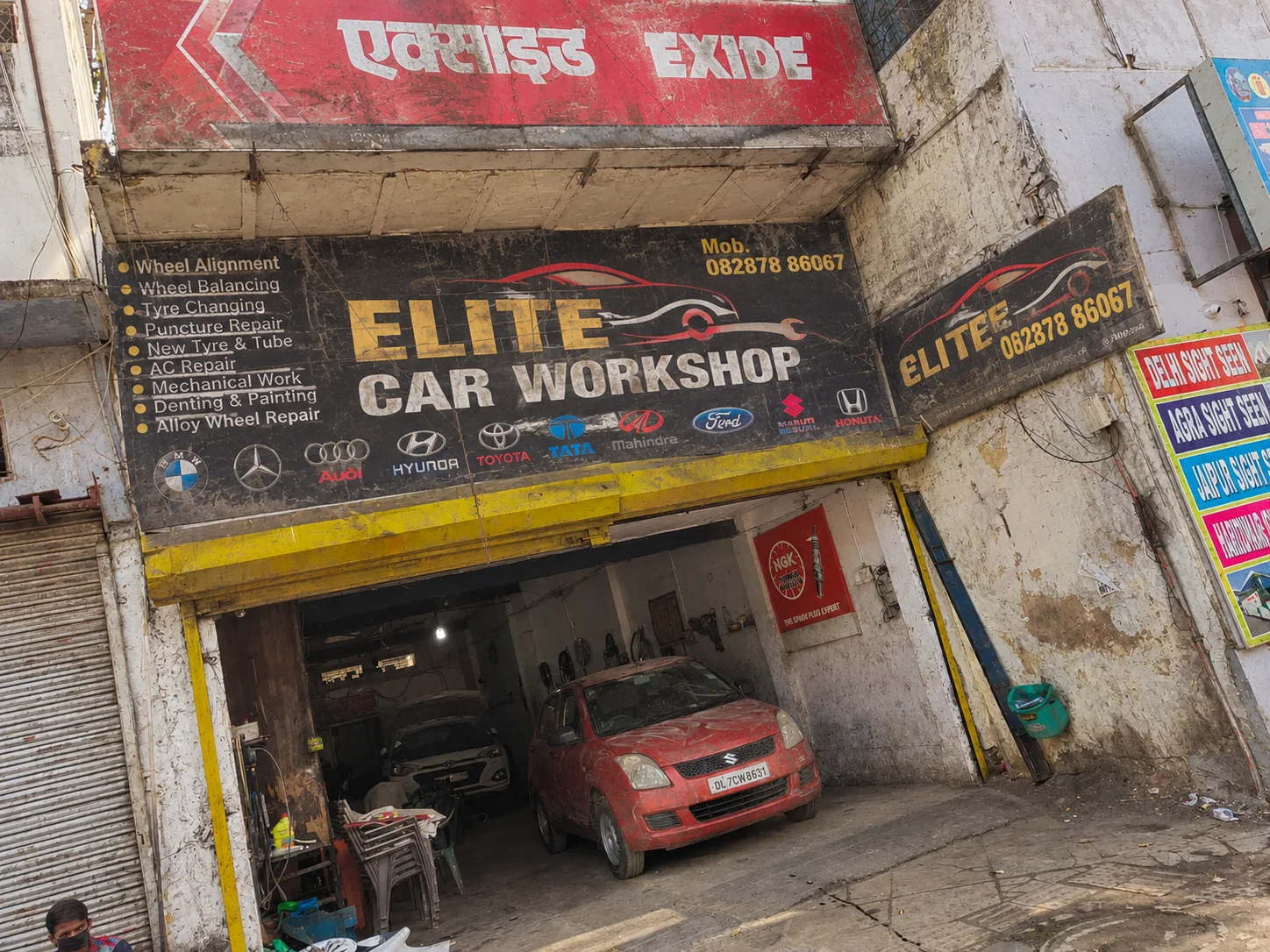 Elite Car Workshop storefront at Najafgarh Bahadurgarh Rd, Naveen Palace, Najafgarh, Delhi, IN, 110072